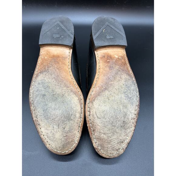 VTG Allen Edmonds Men Black Brown Leather Woodstock Loafers Sz 11 E Quiet Luxury main image 7